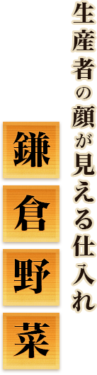 生産者の顔が見える仕入れ鎌倉野菜